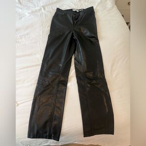 Abercrombie & Fitch Vegan Leather Pants in Black